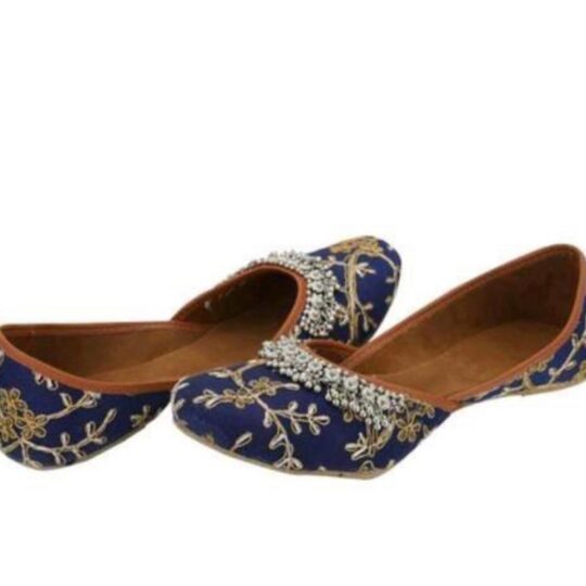 Sonia Collections Jutti Blue, embroidered with Ghungroo