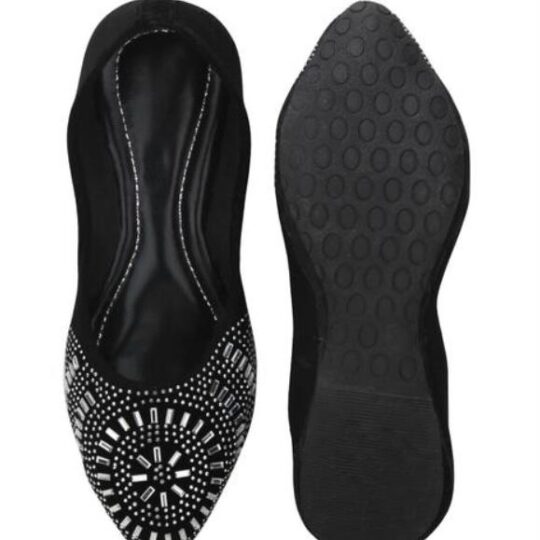 🩰 Sonia Collections – Black Handcrafted Ethnic Jutti for Women