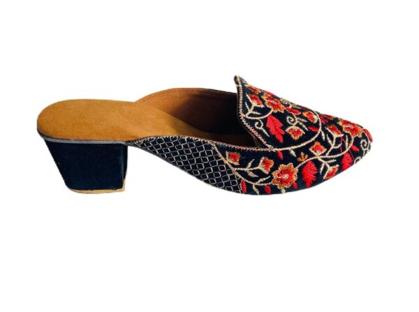 🩰 Sonia Collections™ Black Embroidered Jutti – Handmade Comfort with Floral Detailing” - Image 6