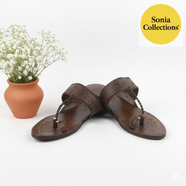Women’s Handmade Brown Ethnic Chappal