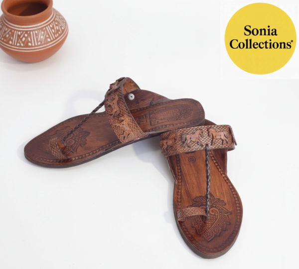 Women’s Vegan Non-Leather Handmade Ethnic Flat Chappal
